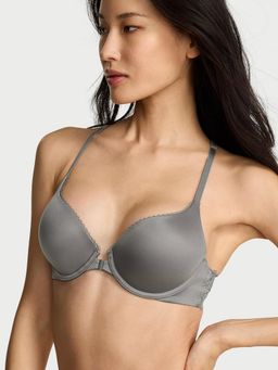 Victoria's Secret - Body by Victoria Perfect Shape Lace Racerback Push-Up Grey Bra