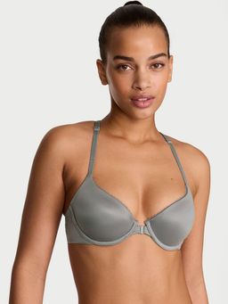 Victoria's Secret - Body by Victoria Lightly Lined Lace Racerback Demi Grey Bra