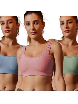 BODYSIZE - Women’s Everyday Non-Padded Multi-Color Bra (Pack of 3)