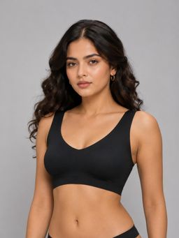 Shop The Edit - Full Coverage Removable Cups Everyday Black Bra