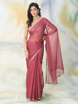Kasee - Silk Blend Fancy Saree with Unstitched Blouse