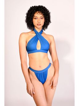 Trove Label - Blue Solid Regular Swim Top