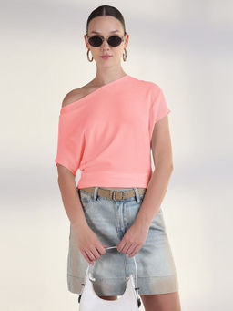 SHOWOFF - Edition Women's Pink One Shoulder Top
