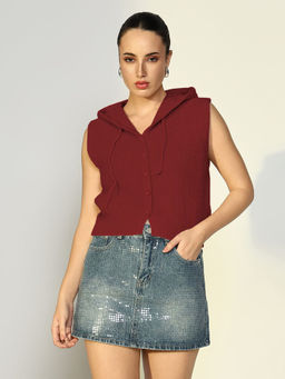 SHOWOFFFF - Edition Women's Red Hood Top