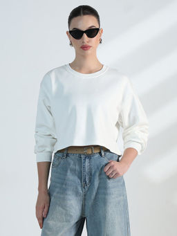 SHOWOFFFF - Edition Women's White Oversized Short Top