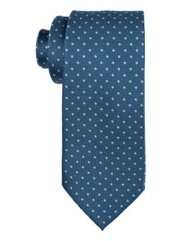 The Tie Hub - Alliance Teal with Blue Polka Microfiber Necktie