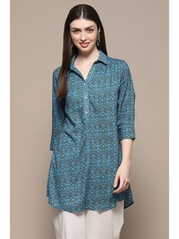 Biba - Green Rayon Straight Shirt