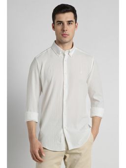 Simon Carter - Mens Textured White Shirt