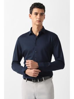 Van Heusen - Mens Solid Navy Blue Shirt