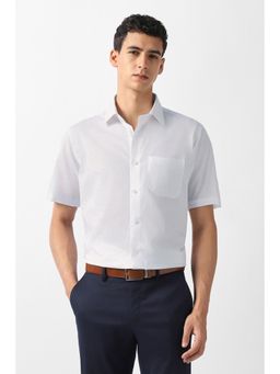 Van Heusen - Mens White Solid Half Sleeves Wedding Shirt