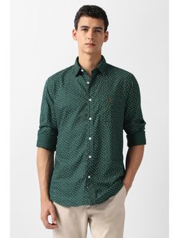 Van Heusen - Mens Printed Green Shirt