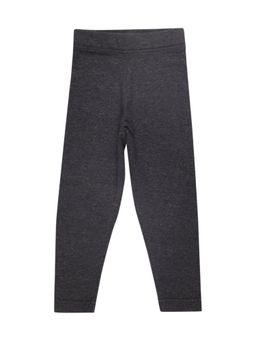 The Mom Store - Girls Grey Solid Leggings