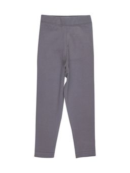 The Mom Store - Girls Grey Solid Leggings