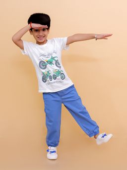 The Mom Store - Boys Blue Solid Jogger