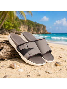SOLETHREADS - Men Brown EVA Sole Sliders