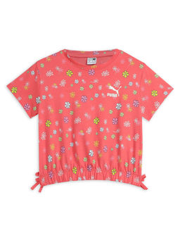 Puma - Bubble Bloom Girls Pink T-Shirt