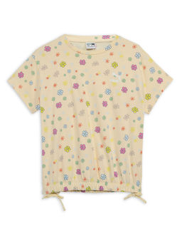 Puma - Bubble Bloom Girls Beige T-Shirt