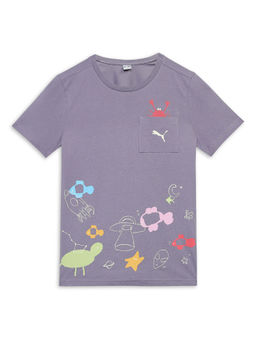 Puma - Graphic Kids Purple T-Shirt