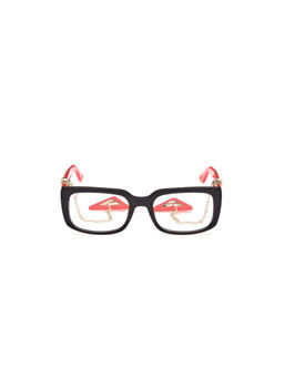 Guess - Women Black Rectangle Eyewear Frame with Detachable Charm GU295953005FR (53)