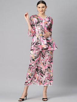 Readiprint - Frock Style Silk Fabric Pink Co-Ord (Set of 2)