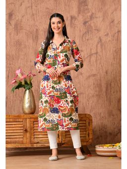 Gahan - Women Multicolor Floral Printed Straight Kurta