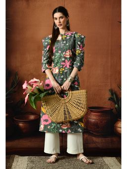 Gahan - Women Green Floral Printed Kurta