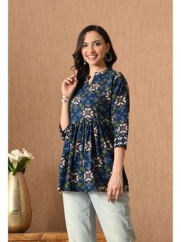 Gahan - Women Blue Floral Printed Flared Tunic