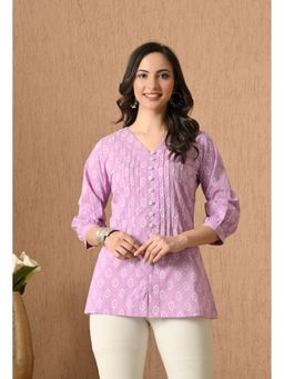Gahan - Women Purple Embroidered Tunic