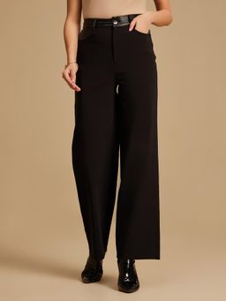 Kazo - Black Solid Trouser