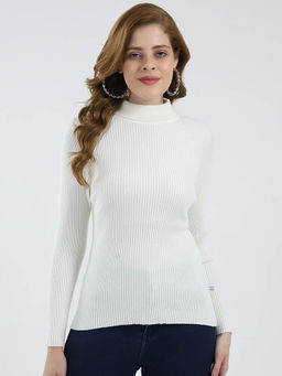 Monte Carlo - Women White Solid Sweater