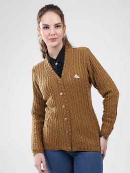 Monte Carlo - Women Bronze Textured Cardigan