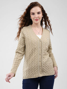 Monte Carlo - Women Brown Self Design Cardigan