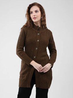 Monte Carlo - Women Brown Self Design Cardigan
