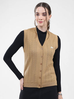 Monte Carlo - Women Brown Self Design Cardigan