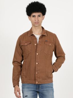 Wrangler - Men Solid Brown Jacket (Regular)