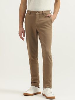 United Colors of Benetton - Men Brown Solid Slim Fit Casual Trouser