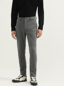 United Colors of Benetton - Men Grey Solid Slim Fit Casual Trouser