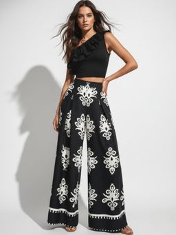 Outzidr - Black One Shoulder Co-Ord Set