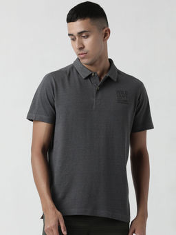 WILDCRAFT - Mens Polo With Tape -grey