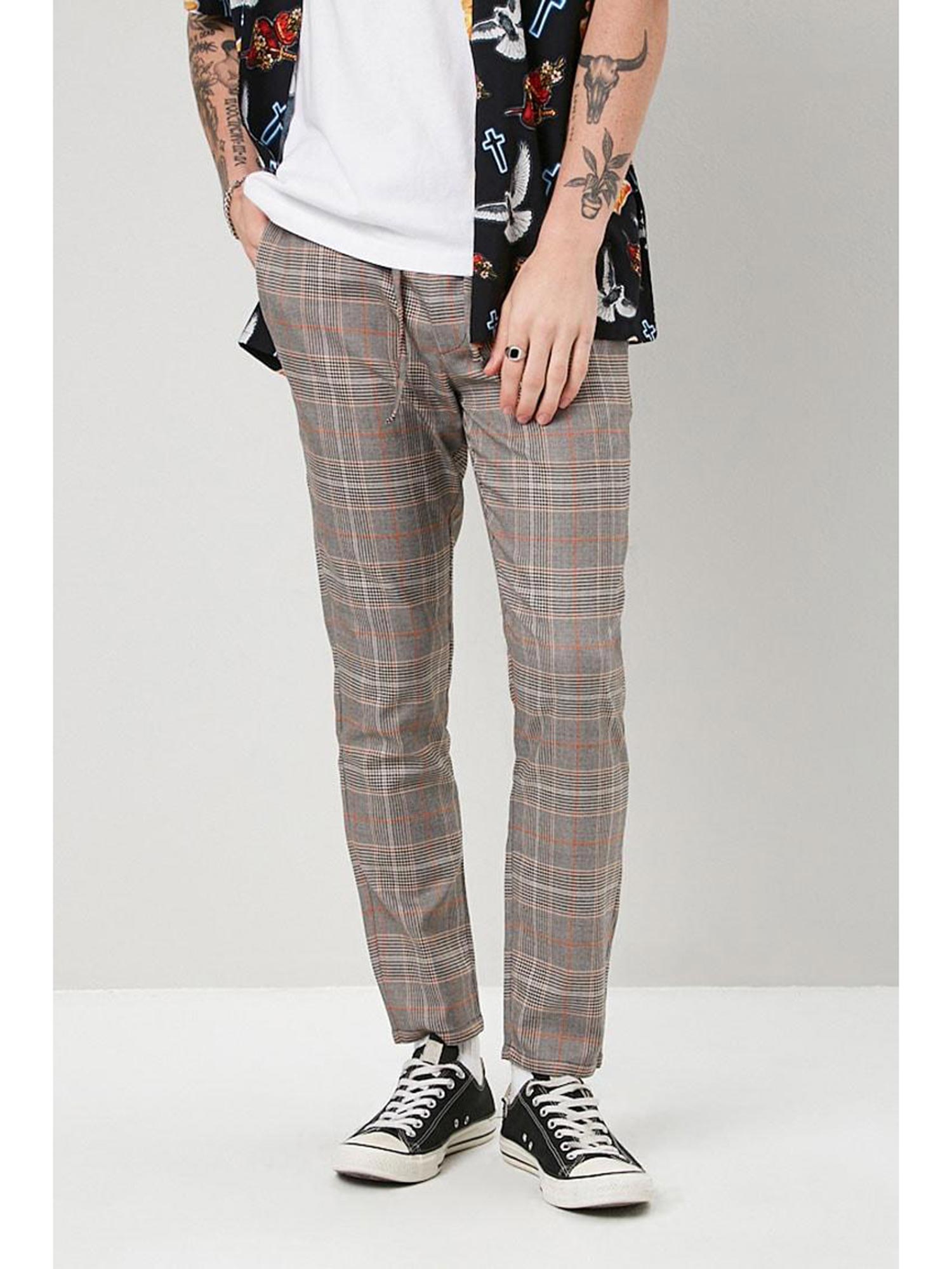 Black Checkered Casual Trouser 