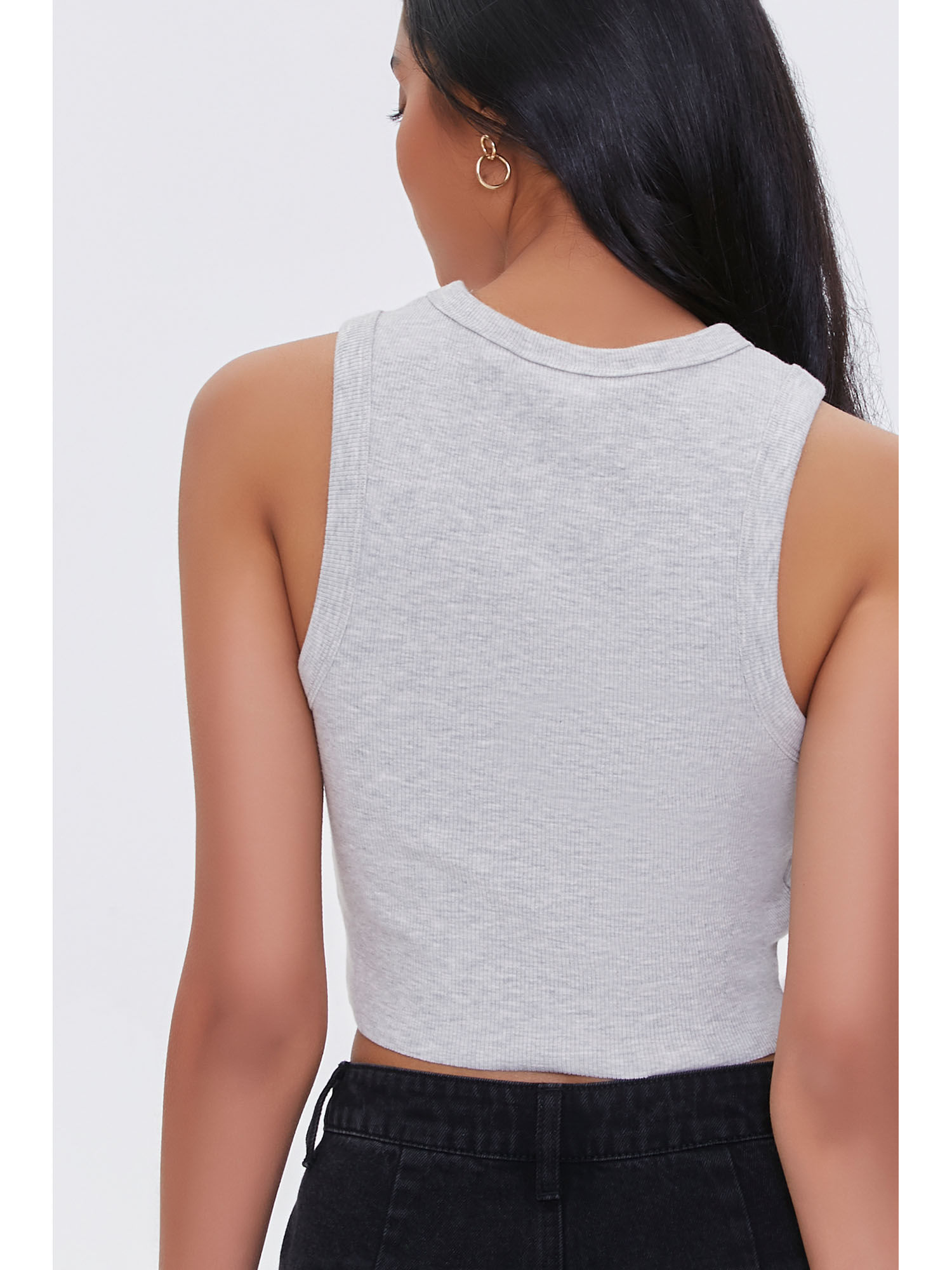 Graphic Bongo Jeans Cropped Tank Top 