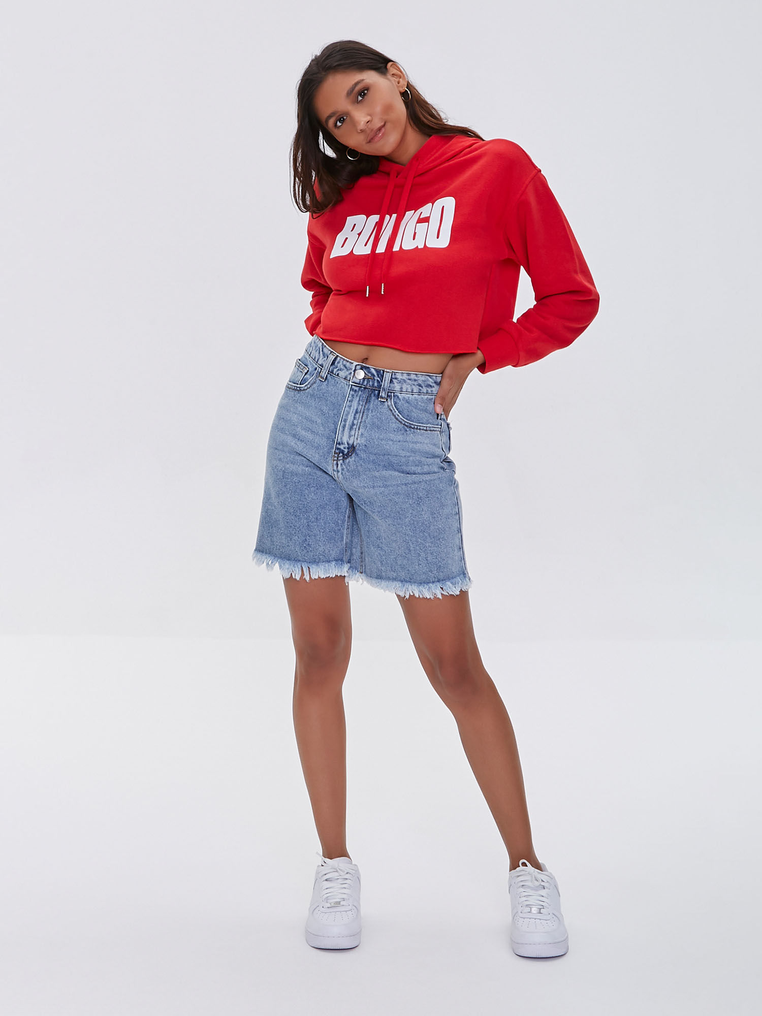 Blue Solid Bongo Denim Shorts 