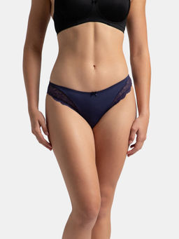 Jockey - 1813 Women Medium Coverage Soft Touch Microfiber Elastane Bikini-Classic Navy