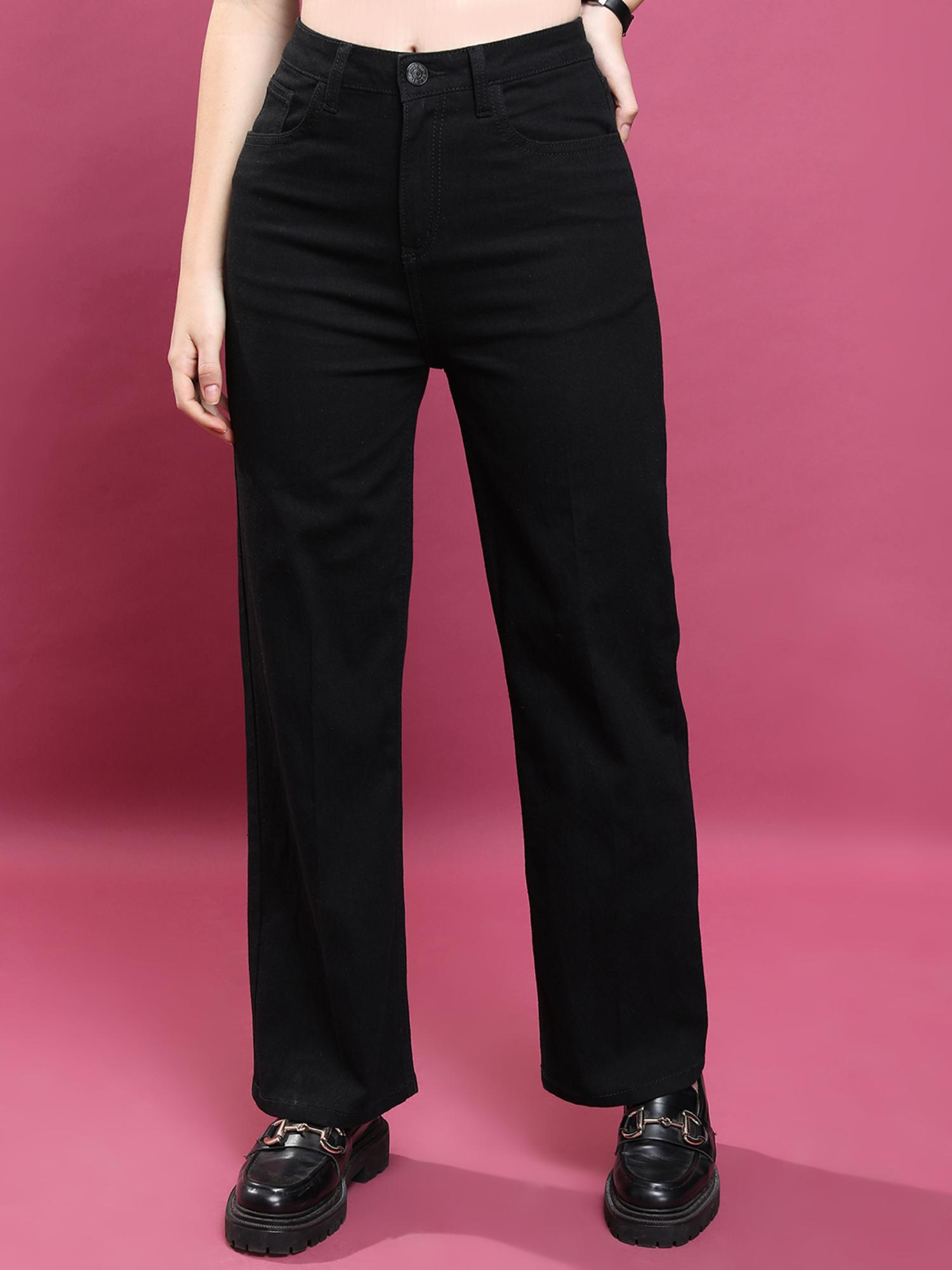 tokyo talkies Women Black Flared Jeans-picture-17