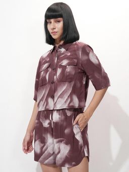 TOKYO TALKIES - Women Brown Printed Co-Ord (Set of 2)