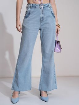 TOKYO TALKIES - Women Blue High Rise Bootcut Jeans