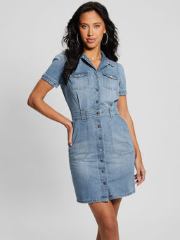 Guess - Short Sleeves Lylian Denim Dress