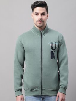Cantabil - Printed Green Sweatshirt For Men