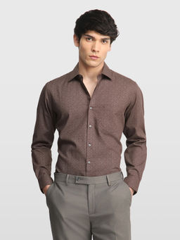 Arrow - Brown Printed Cotton Regular Fit Shirt