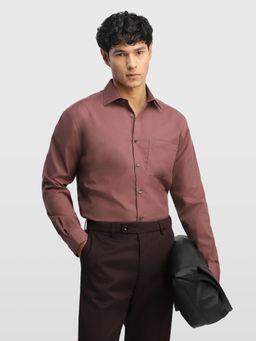 Arrow - Brown Solid Cotton Regular Fit Shirt
